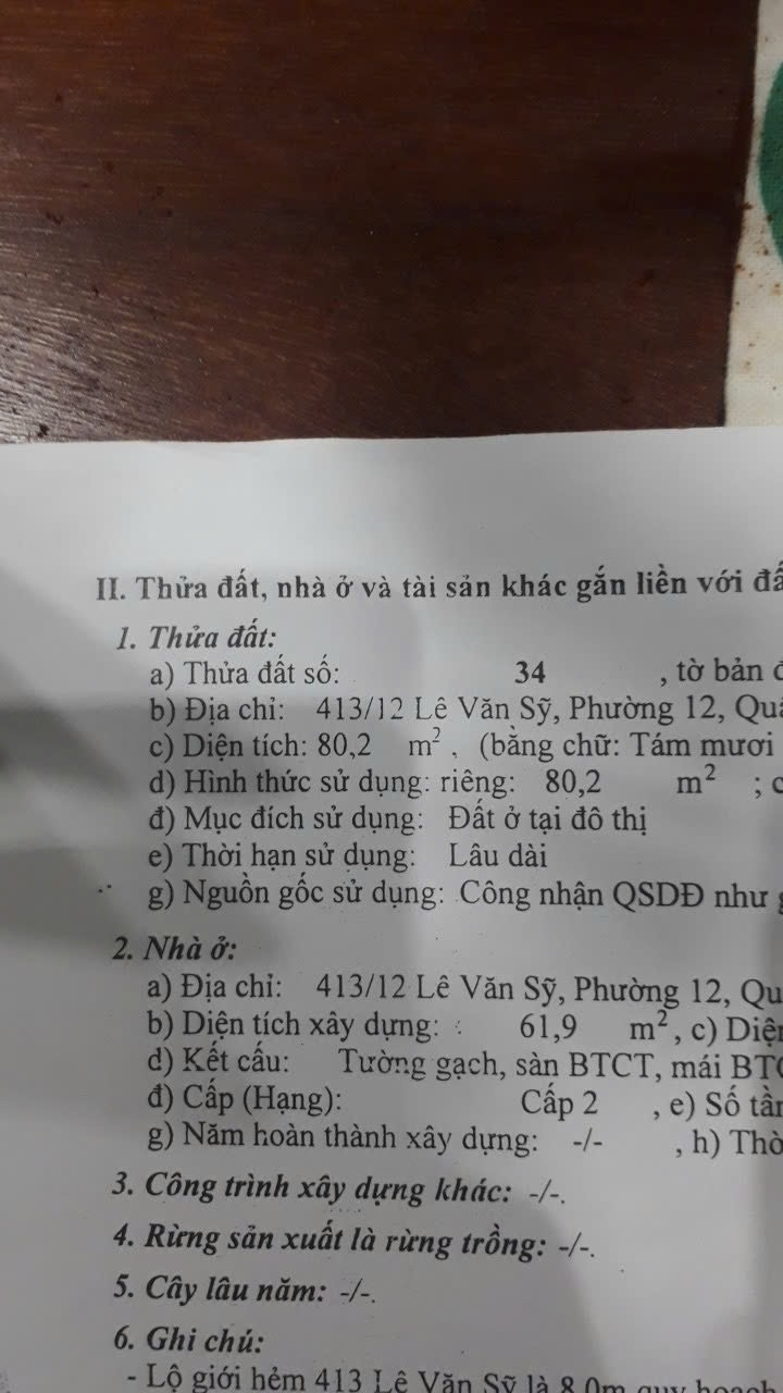 Bán nhà 413/12-413/12A Lê Văn Sỹ Phường Nhiêu Lộc - Hinh 8