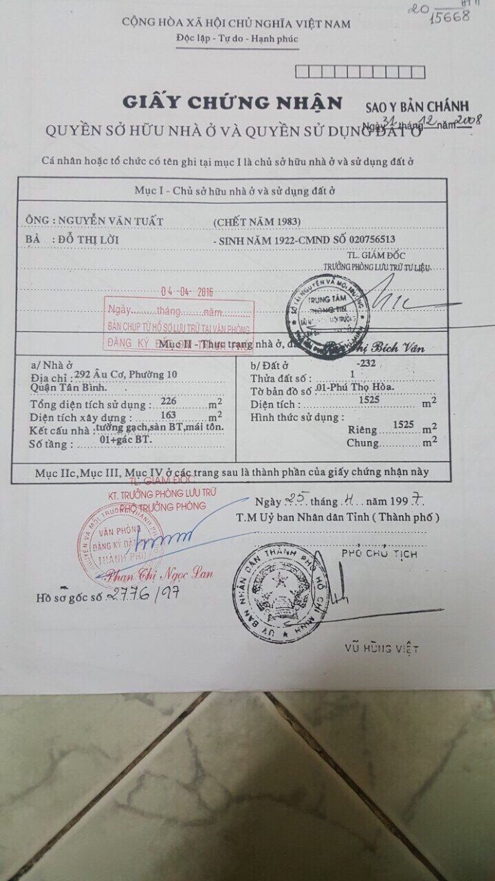 Bán nhà 292 Âu Cơ Phường Bảy Hiền - Hinh 2