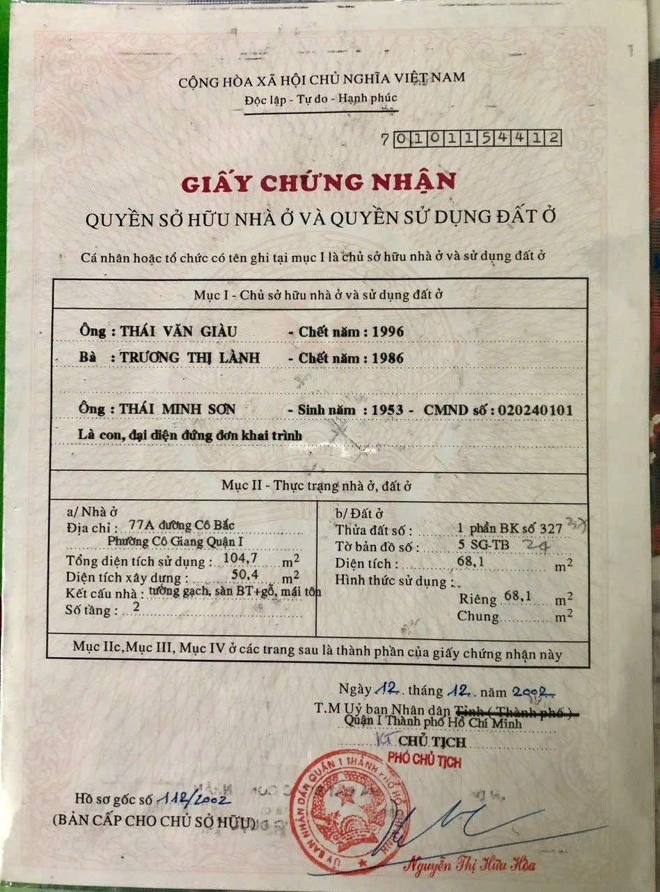 Bán nhà 77A Cô Bắc Phường Cầu Ông Lãnh - Hinh 3