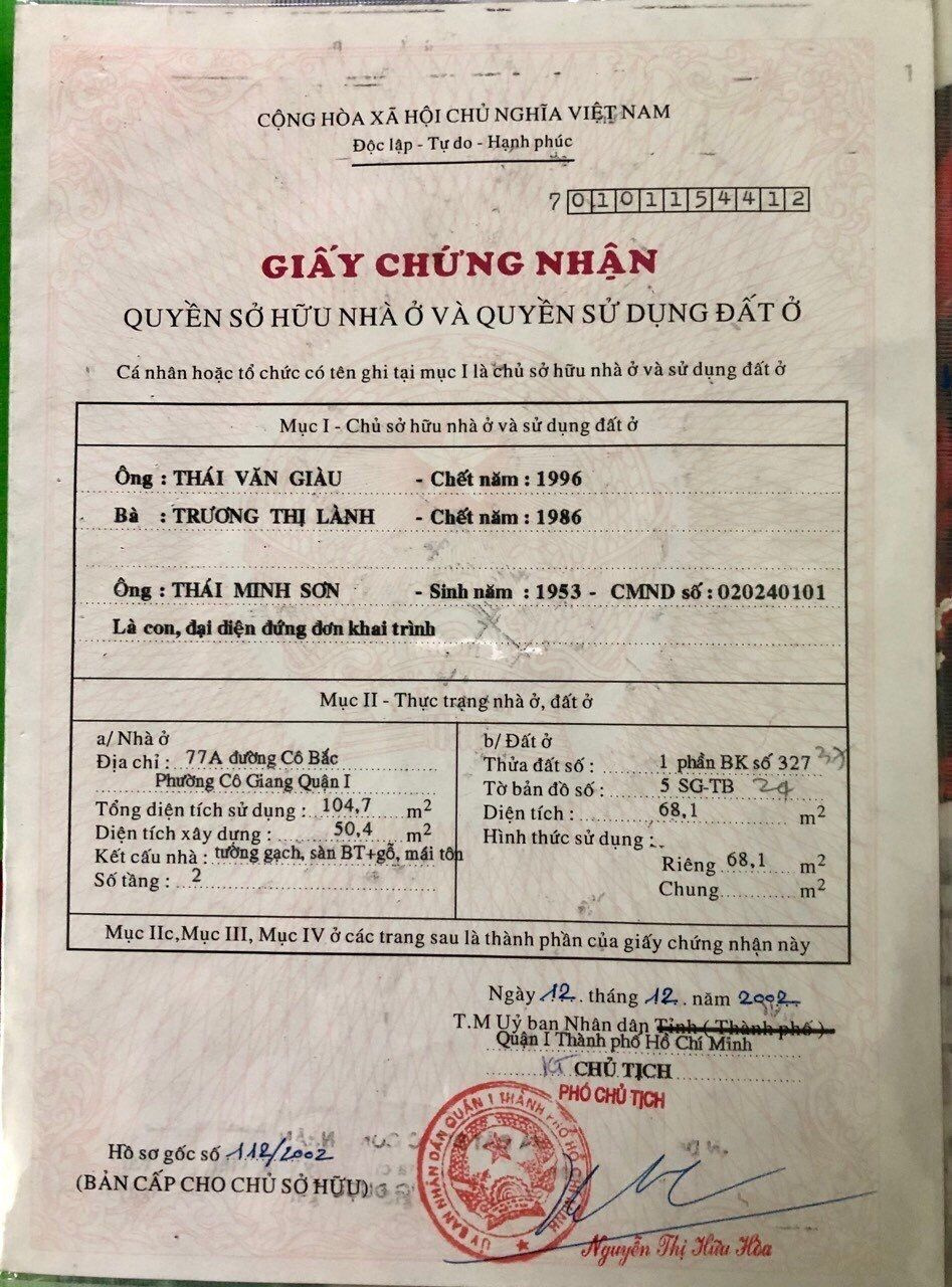 Bán nhà 77A Cô Bắc Phường Cầu Ông Lãnh - Hinh 8