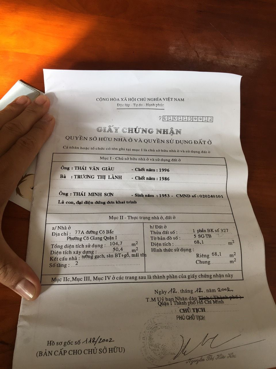 Bán nhà 77A Cô Bắc Phường Cầu Ông Lãnh - Hinh 10