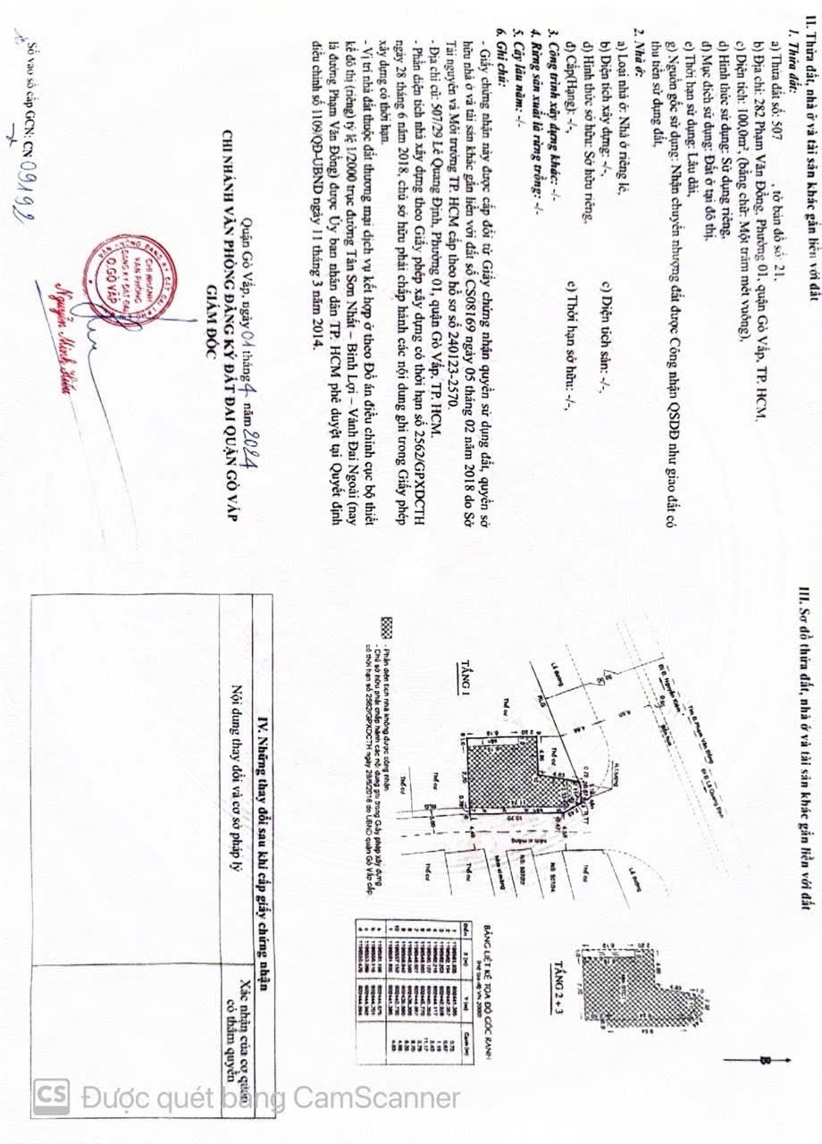 Bán nhà 282Thửa: 507Tờ: 21 Phạm Văn Đồng Phường Hạnh Thông - Hinh 3