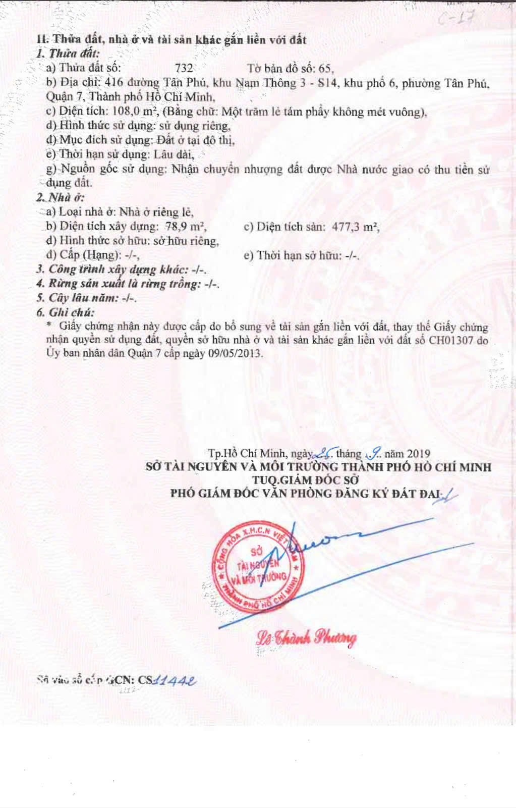 Bán nhà 414-416 Tân Phú Phường Tân Mỹ - Hinh 7