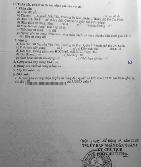 Bán nhà 90 Nguyễn Văn Thủ Phường Sài Gòn - Hinh 4