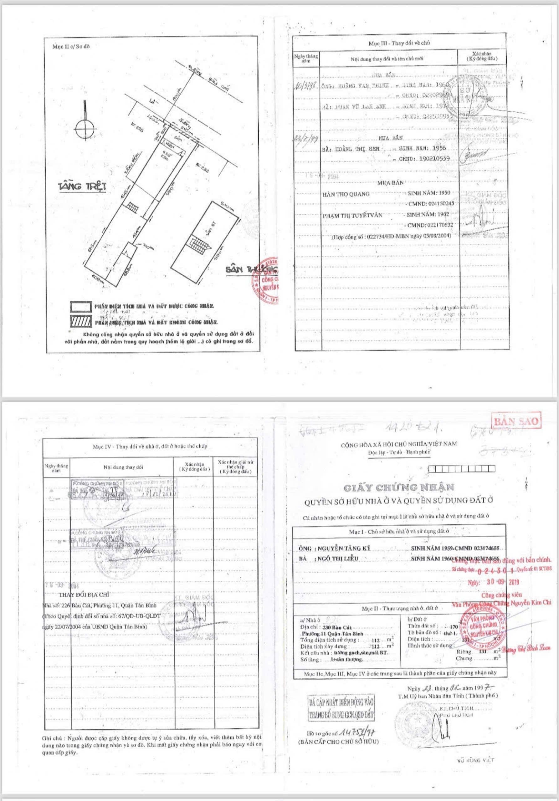 Bán CHDV 228-230 Bàu Cát Phường Bảy Hiền - Hinh 1