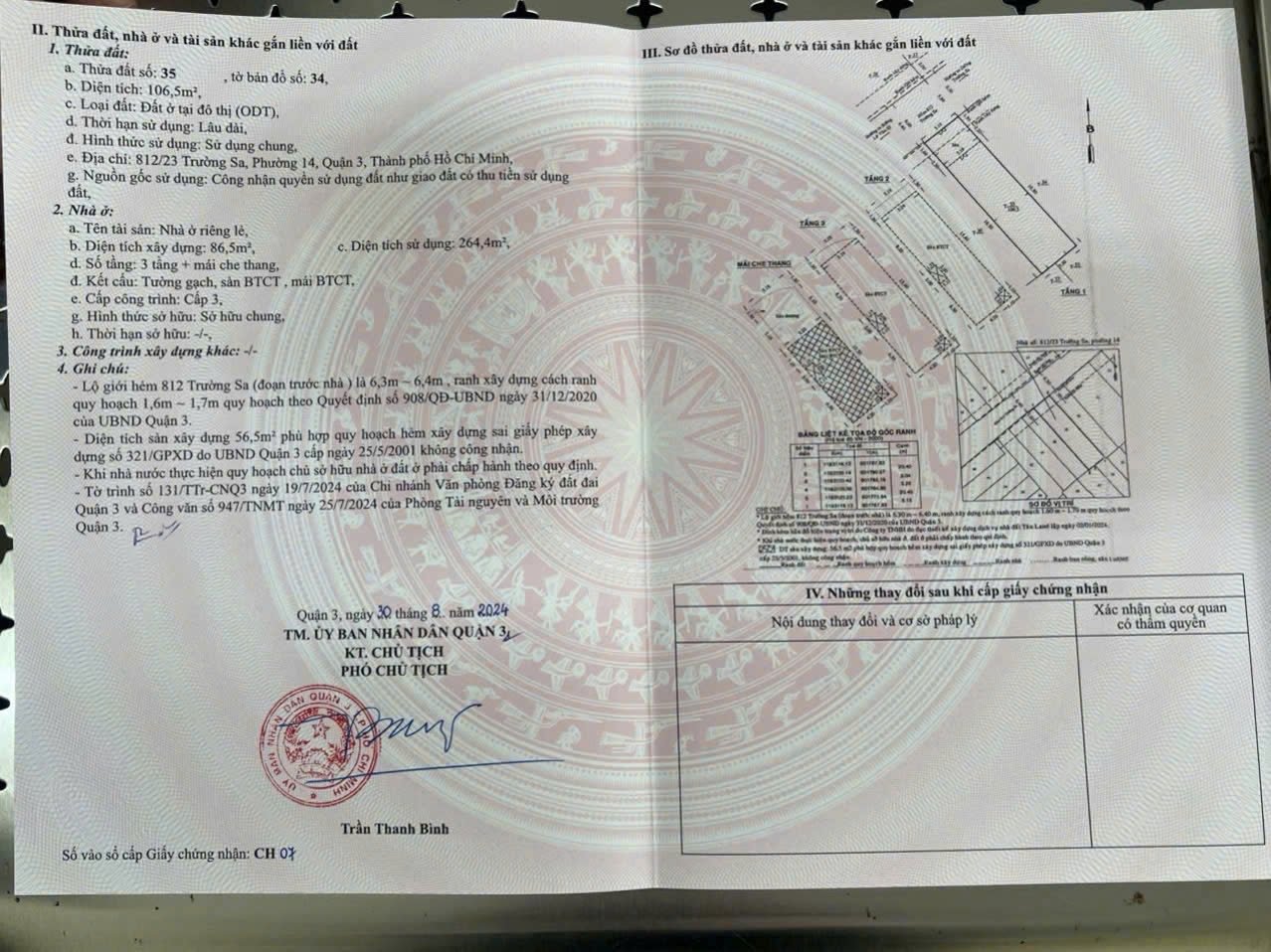 Bán nhà 812/23Thửa: 35Tờ: 34 Trường Sa Phường Nhiêu Lộc - Hinh 5