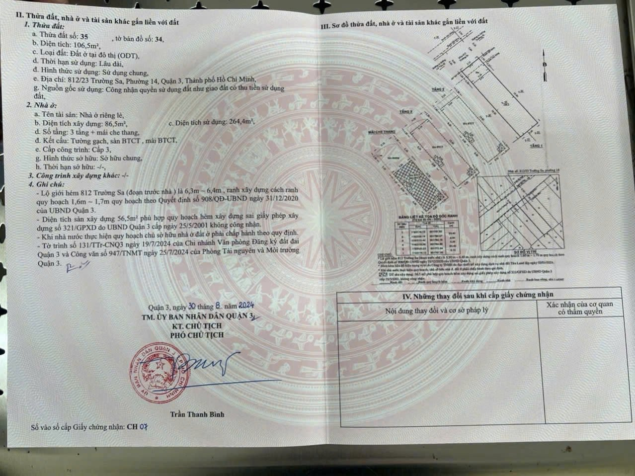Bán nhà 812/23Thửa: 35Tờ: 34 Trường Sa Phường Nhiêu Lộc - Hinh 6