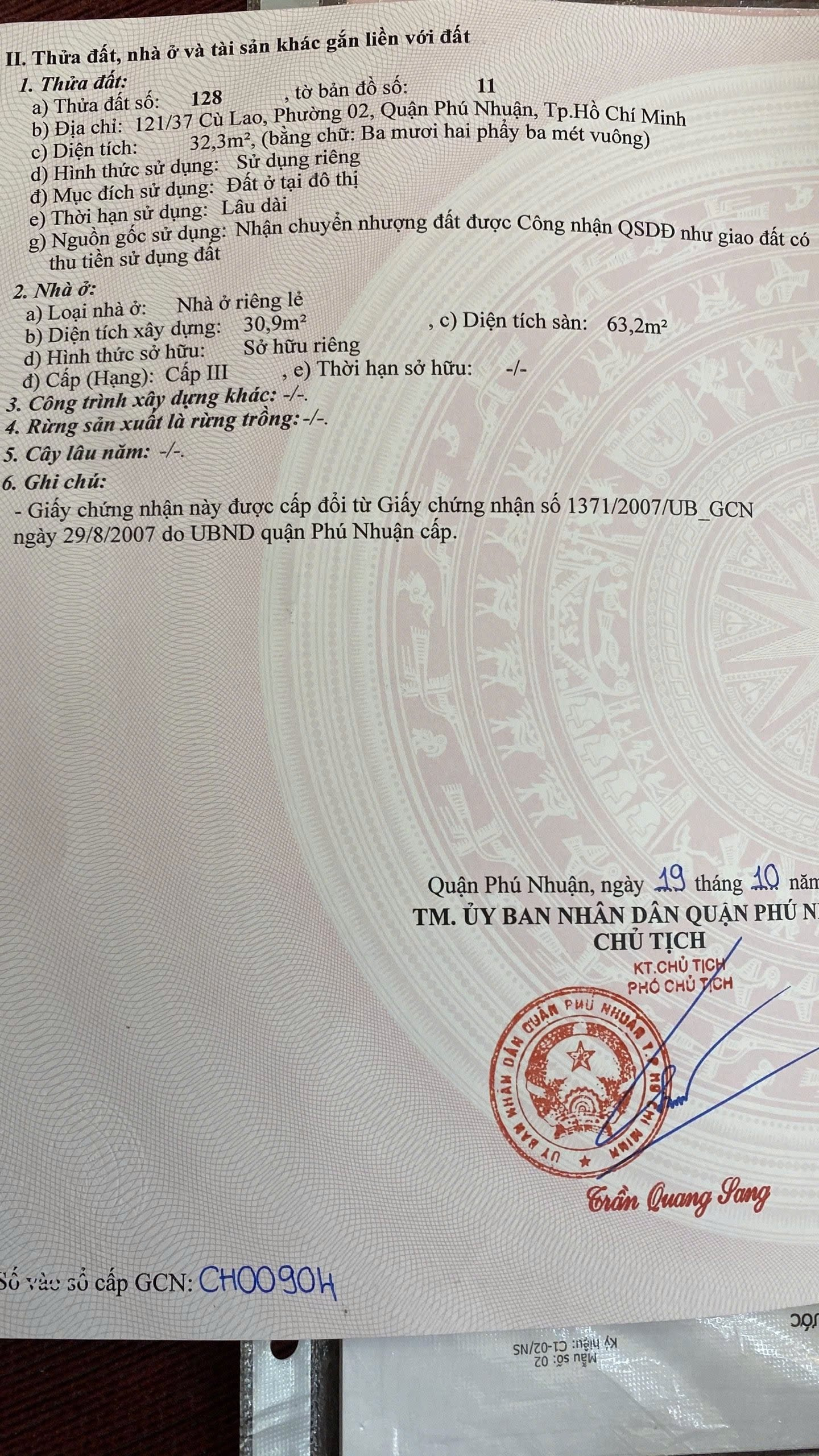 Bán Nhà 101 Hoa Đào Phường Cầu Kiệu - Hinh 4