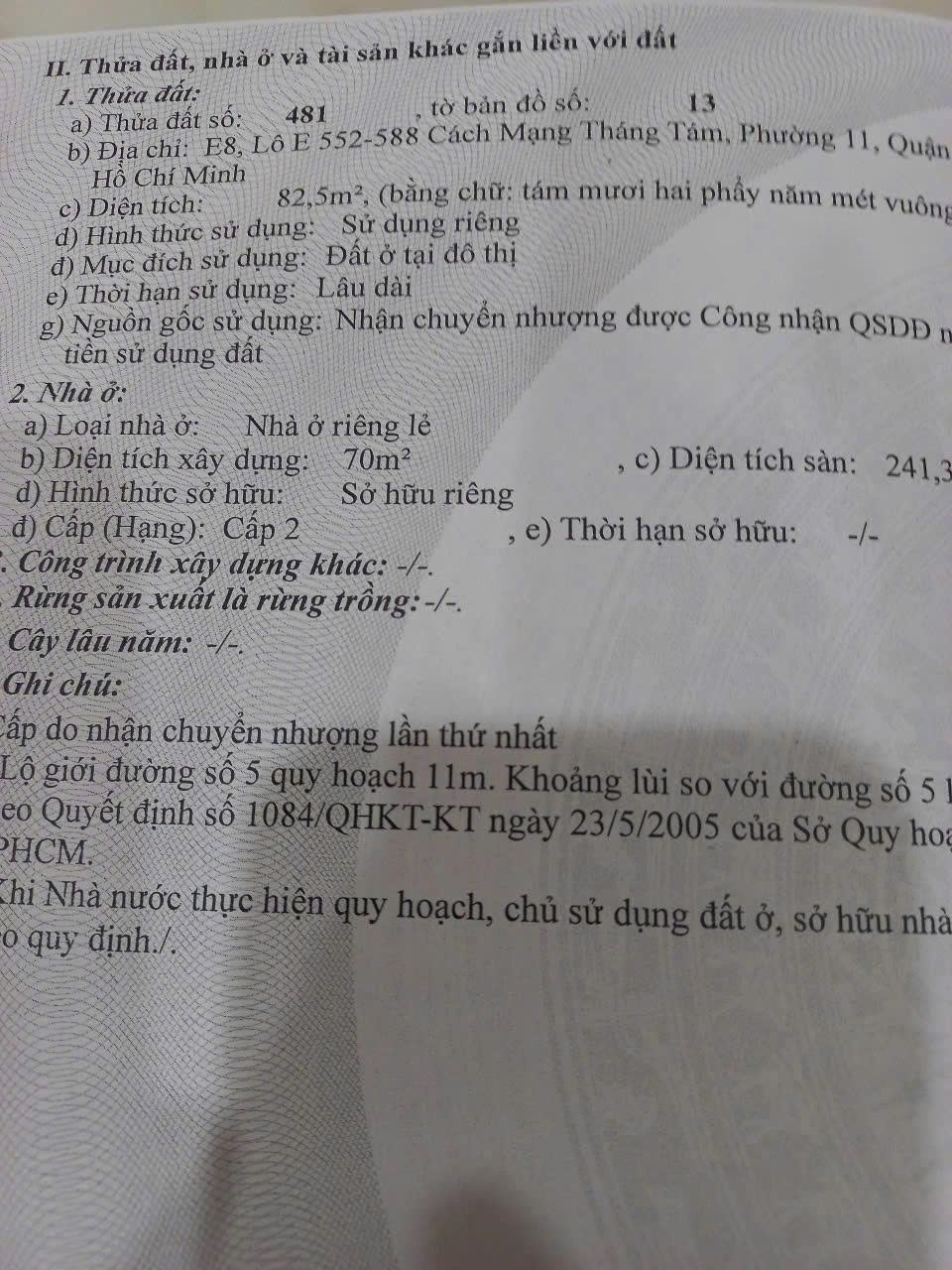 Bán nhà 590/E8 Cách Mạng Tháng Tám Phường Nhiêu Lộc - Hinh 2