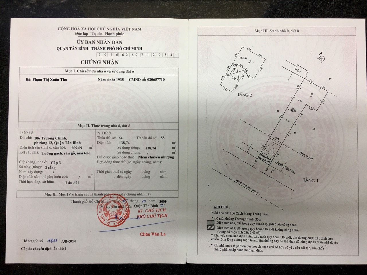 Bán nhà 106 Trường Chinh Phường Bảy Hiền - Hinh 2