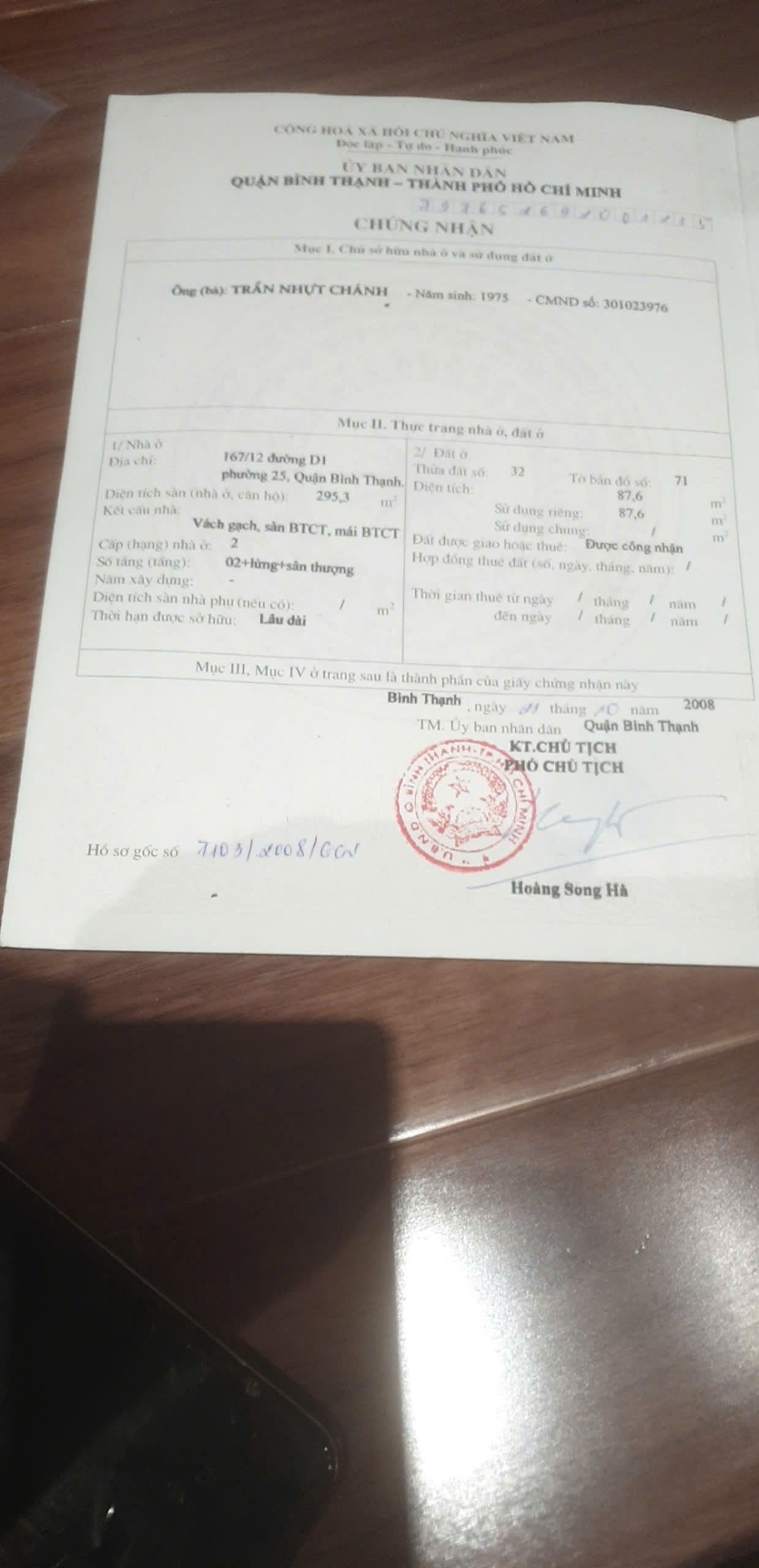 Bán Nhà 167/12Thửa: 32Tờ: 71 Nguyễn Văn Thương Phường Thạnh Mỹ Tây - Hinh 12