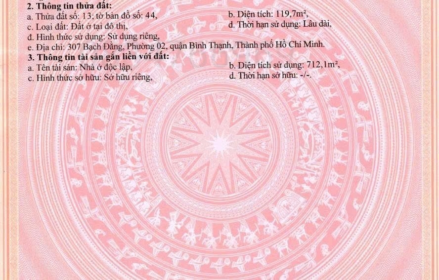 Bán nhà 307 Bạch Đằng Phường Gia Định - Hinh 3