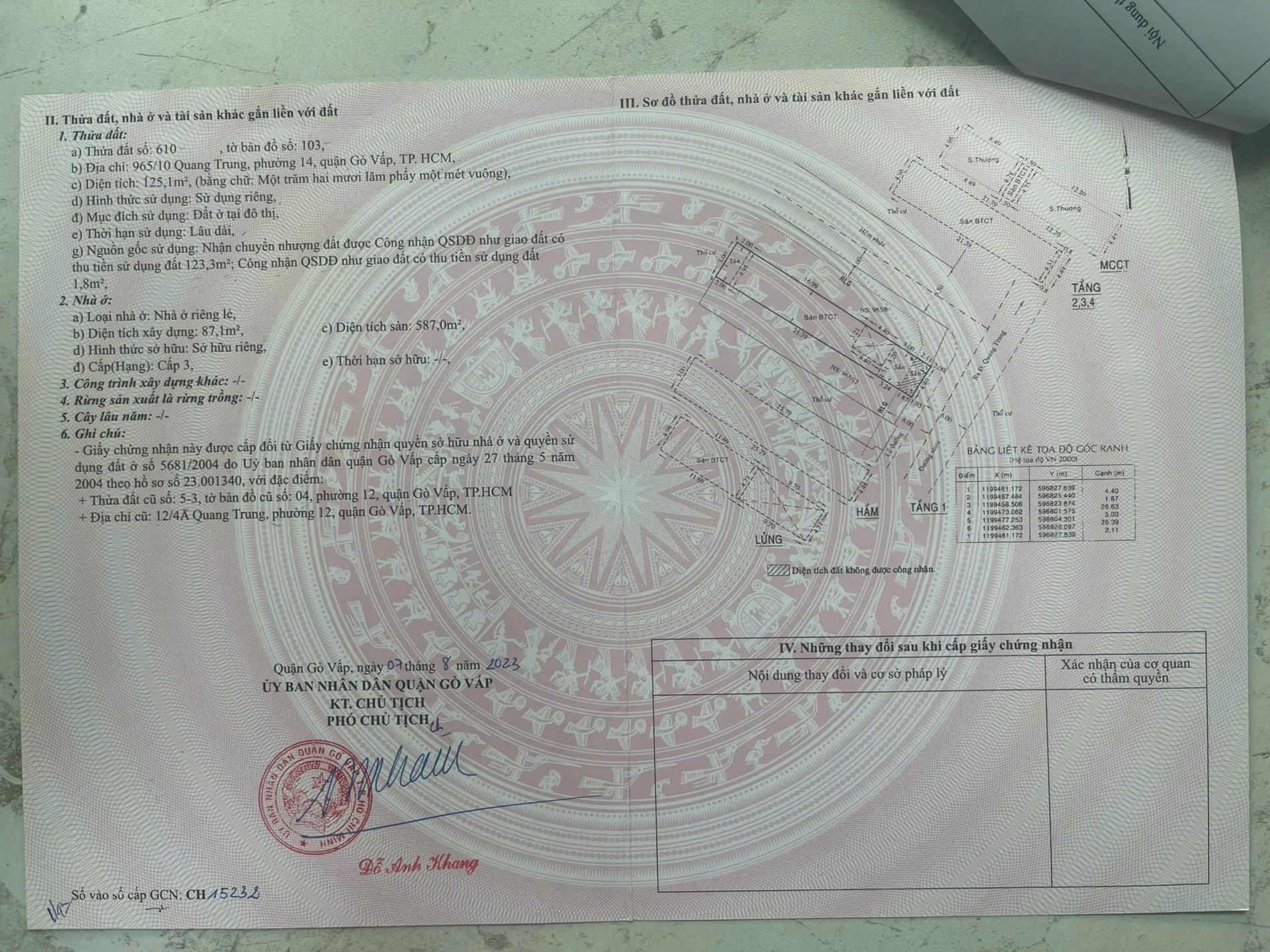 Bán nhà 965/10-12 Quang Trung Phường An Hội Tây - Hinh 4