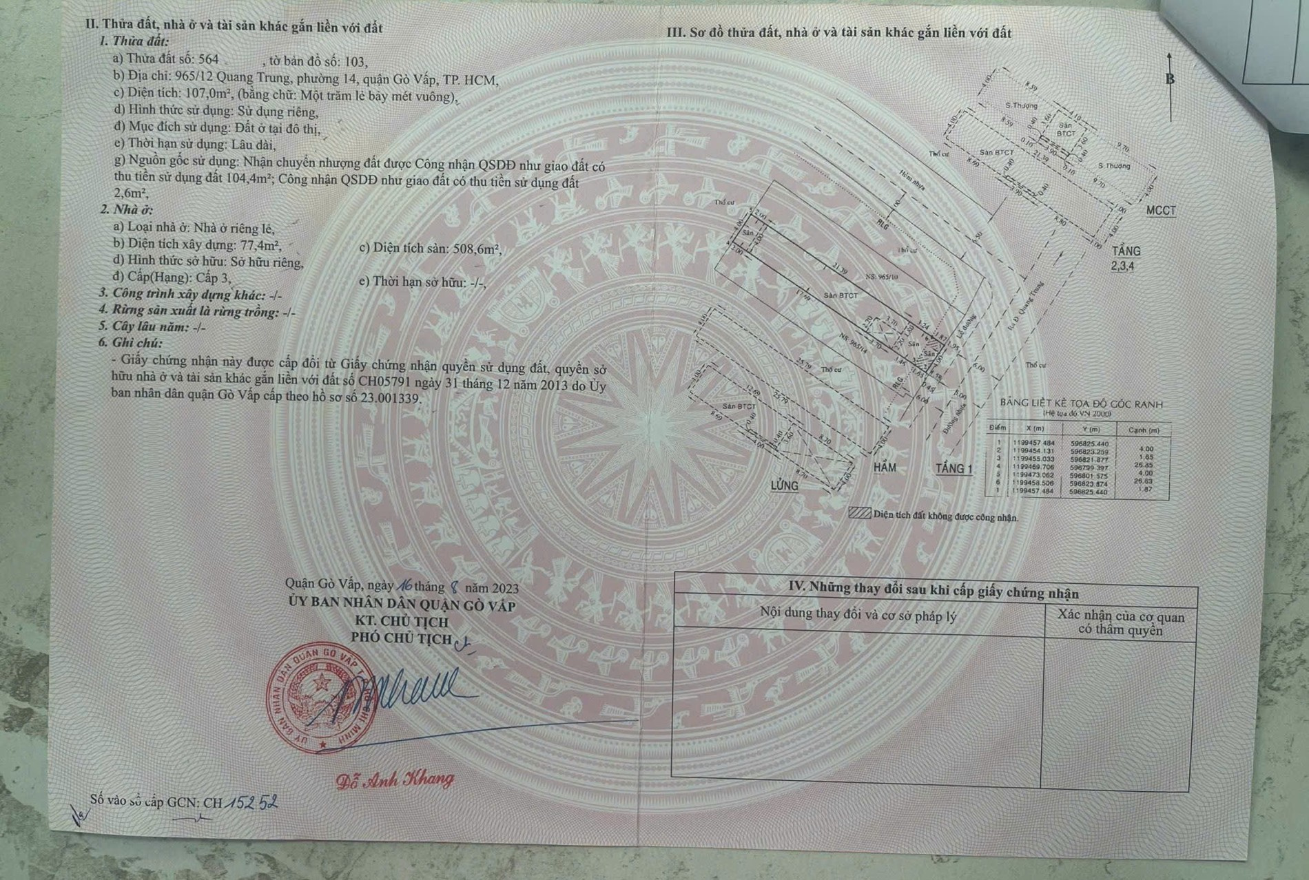 Bán nhà 965/10-12 Quang Trung Phường An Hội Tây - Hinh 5