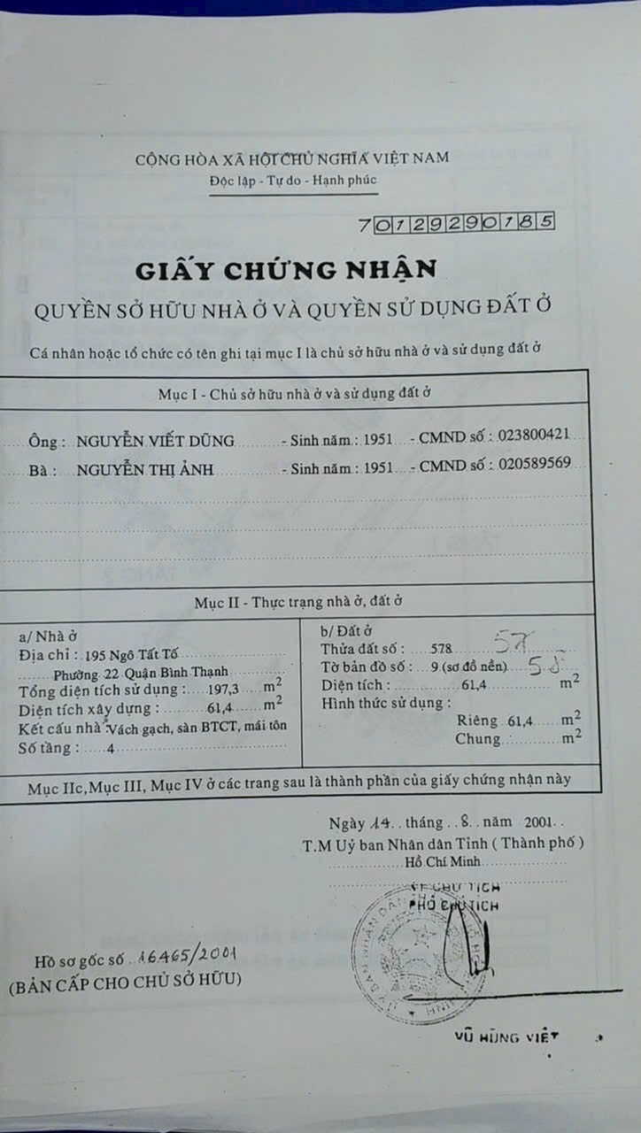 Bán nhà 195 Ngô Tất Tố Phường Thạnh Mỹ Tây - Hinh 8