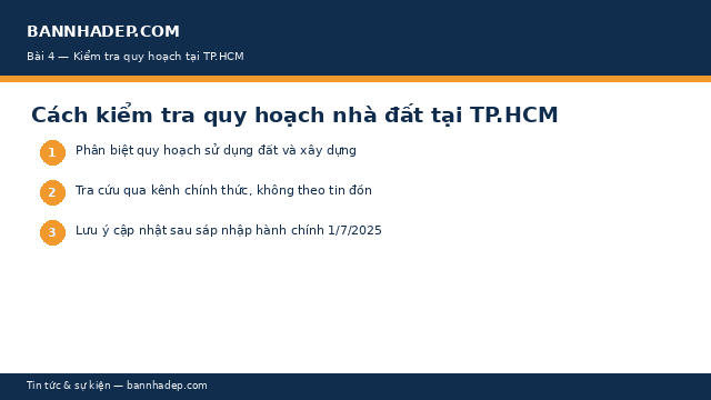 Cách Kiểm Tra Quy Hoạch Nhà Đất TP.HCM Chính Xác 2026