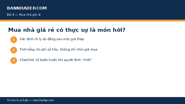 Mua nhà giá rẻ có thực sự là món hời