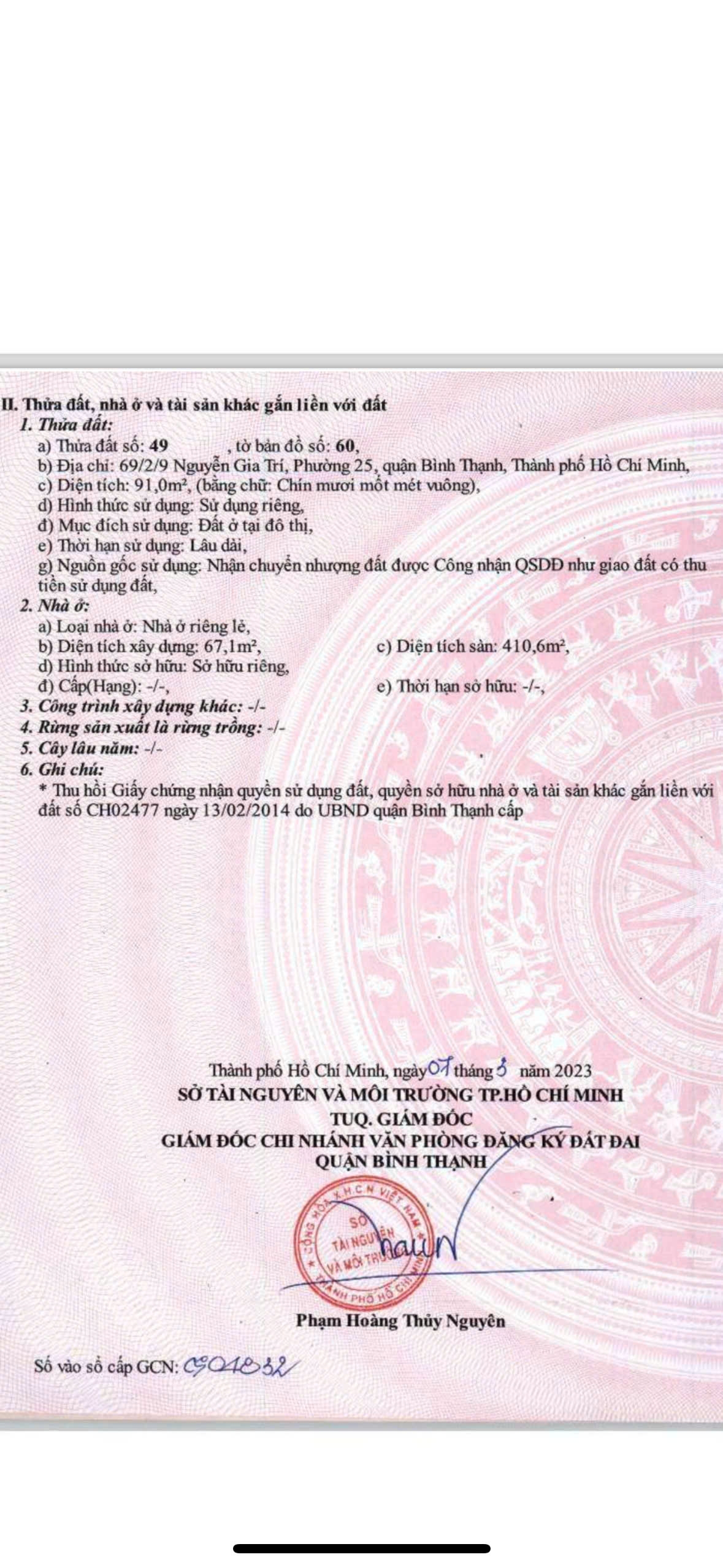 Bán Nhà 69/2/9-9A Nguyễn Gia Trí Phường Thạnh Mỹ Tây - Hinh 5