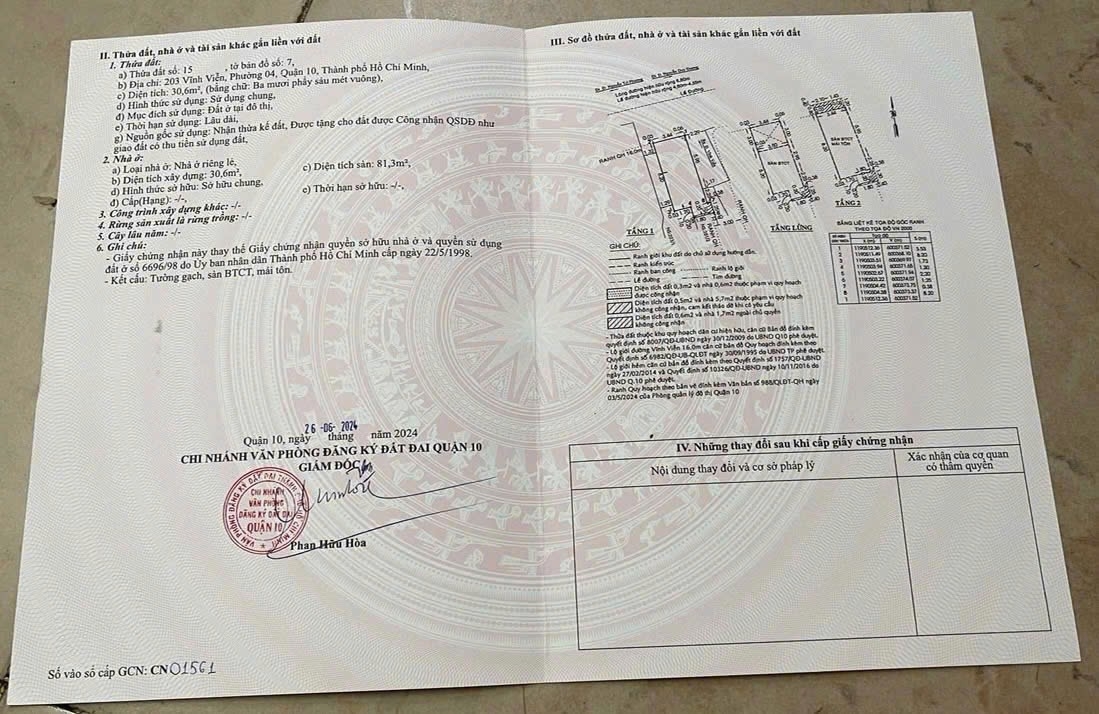 Bán Nhà 203 Vĩnh Viễn Phường Vườn Lài - Hinh 2