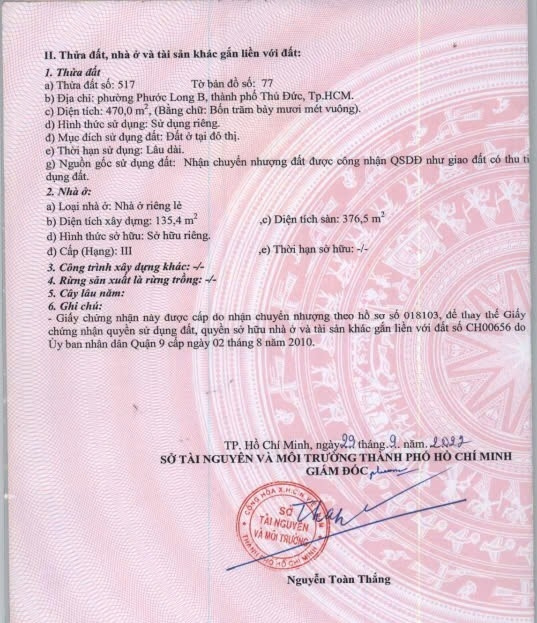 Bán Nhà 50Thửa: 517Tờ: 77 D3B Phường Phước Long - Hinh 3