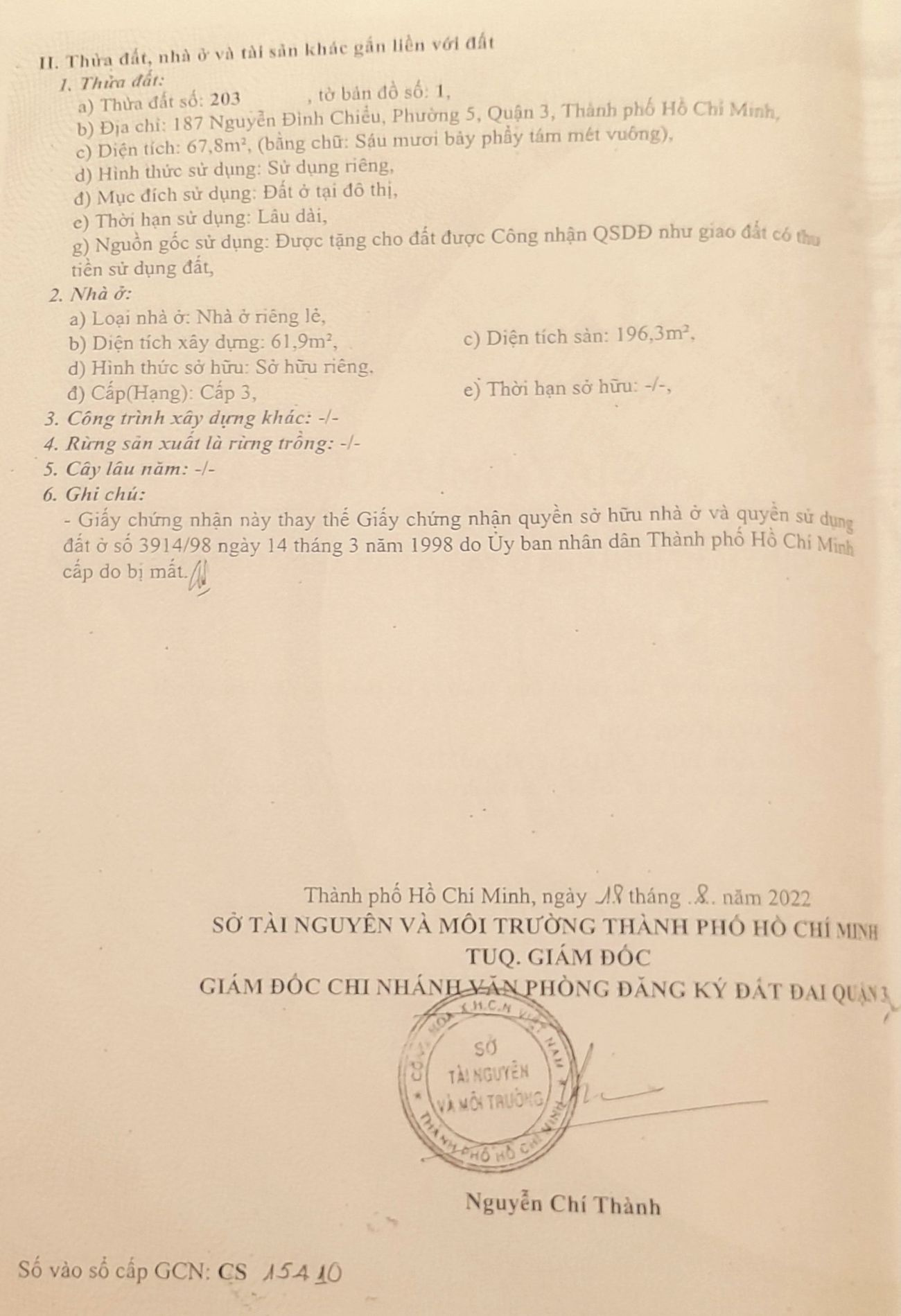 Bán Nhà 187 Nguyễn Đình Chiểu Phường Bàn Cờ - Hinh 3