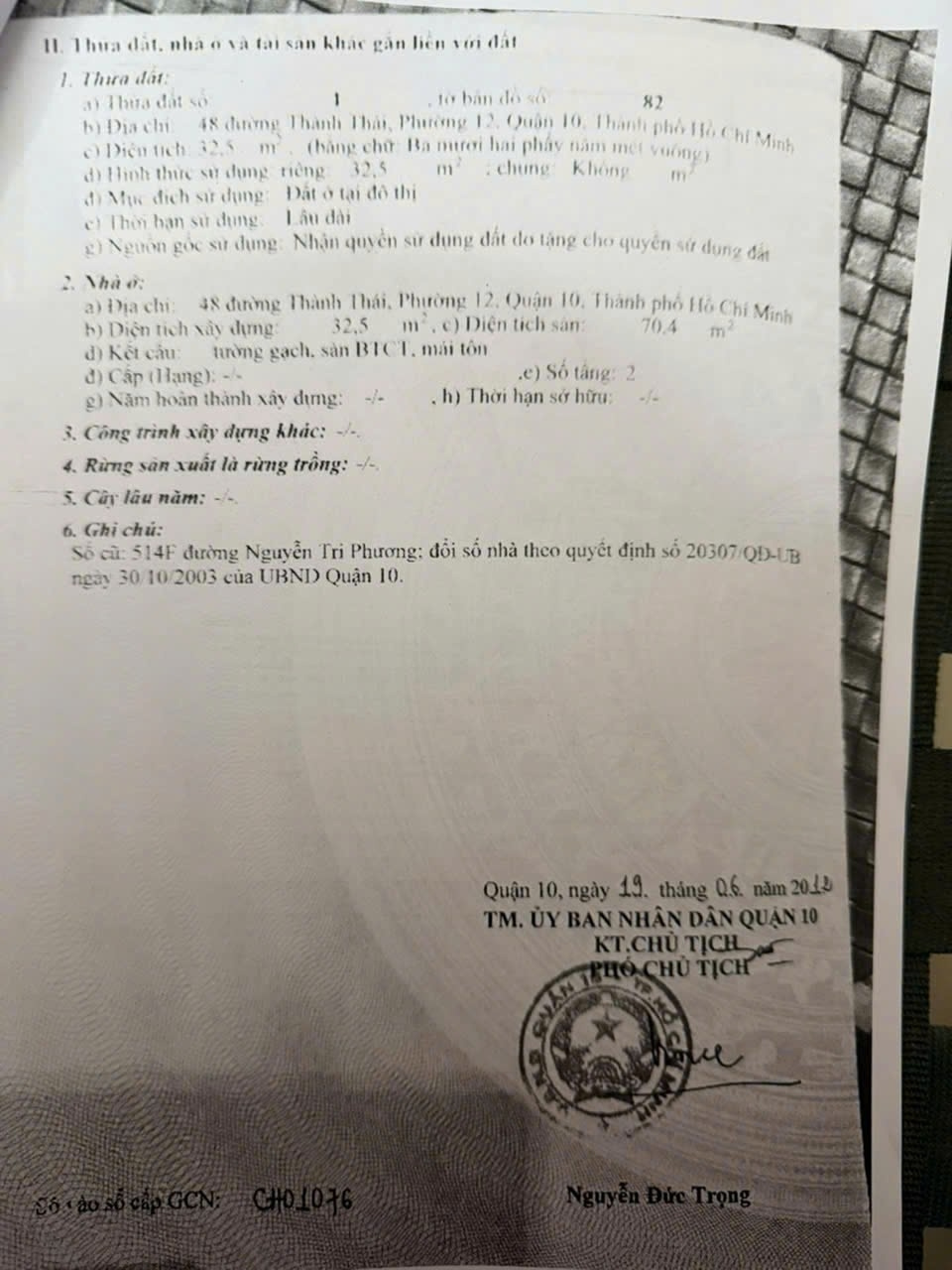 Bán Nhà 48 Thành Thái Phường Hòa Hưng - Hinh 4