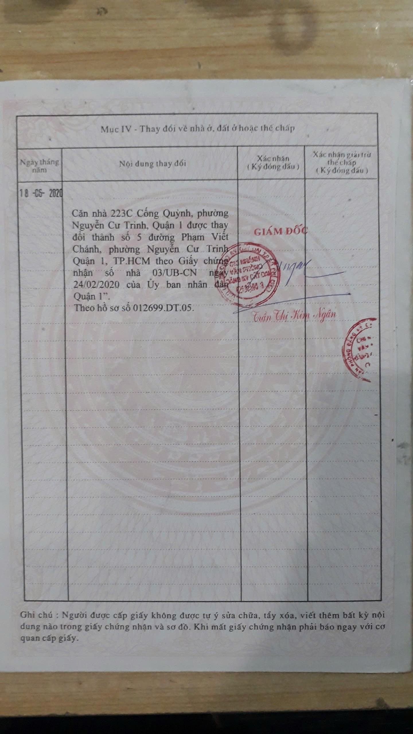 Bán Nhà 223A Cống Quỳnh Phường Cầu Ông Lãnh - Hinh 3
