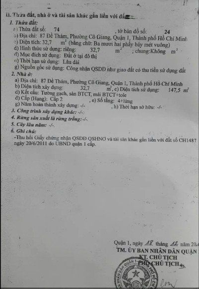 Bán Nhà 85-87-87B Đề Thám Phường Cầu Ông Lãnh - Hinh 5