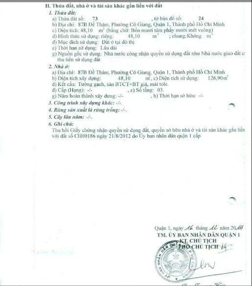 Bán Nhà 85-87-87B Đề Thám Phường Cầu Ông Lãnh - Hinh 7