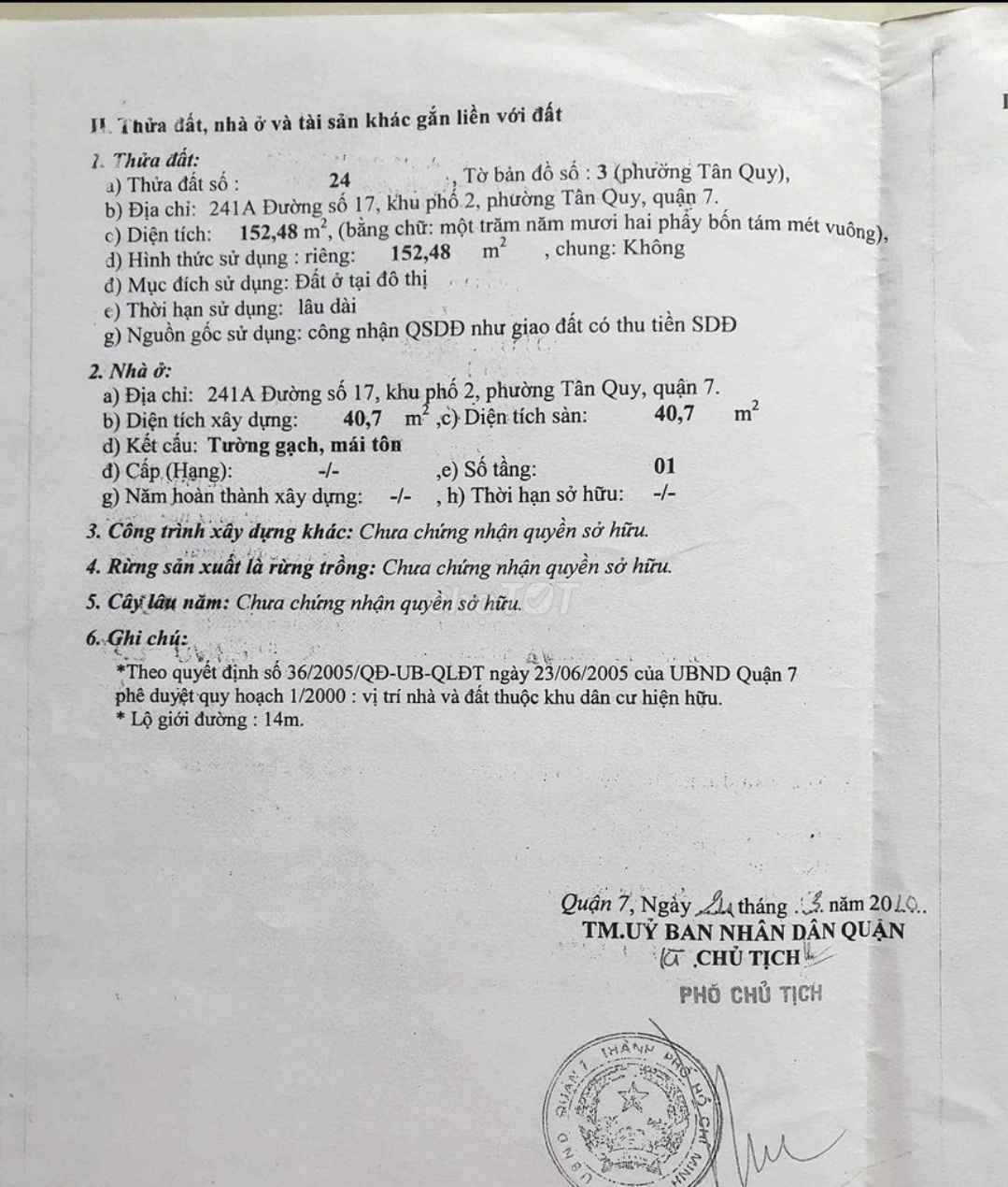 Bán Nhà 241AThửa: 24Tờ: 3 Số 17 Phường Tân Hưng - Hinh 8