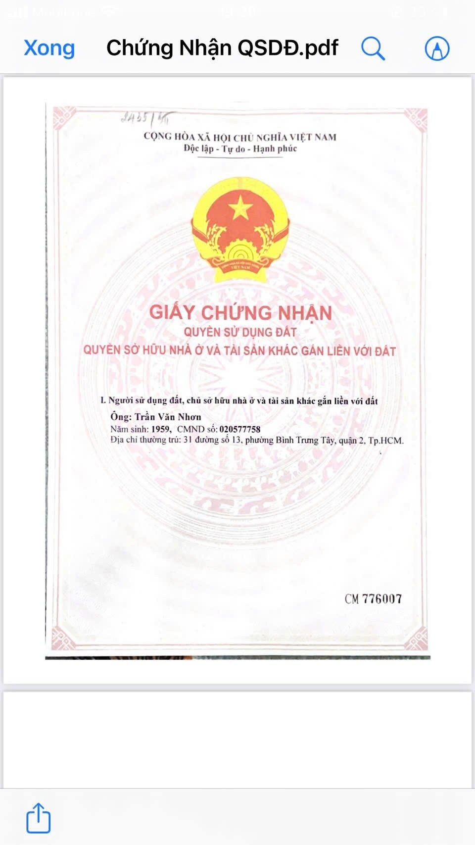 Bán Nhà 31Thửa: 582Tờ: 45 Số 13 Phường Bình Trưng - Hinh 5