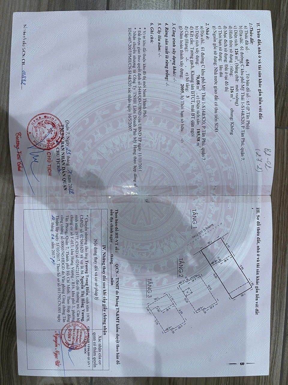 Bán Nhà 61Thửa: 654Tờ: 65 C Phường Tân Mỹ - Hinh 2